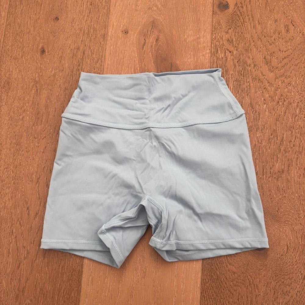 Amazon Women's Athletic Shorts in Light Blue